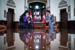 Prime Minister Justin Trudeau meets with Aram I, his holiness Catholicos, in his office in West Block of Parliament, in Ottawa, Ontario, on Tuesday, June 6th, 2023.

Le Premier Ministre Justin Trudeau Aram I, sa sainteté Catholicos, dans son bureau du bloc ouest du parlement, à Ottawa, en Ontario, le mardi, 6 juin 2023.